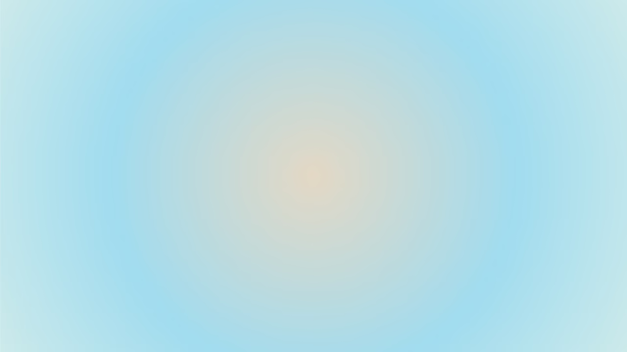 Delikatne tło w odcieniach błękitu i beżu z miękkim, koncentrycznym gradientem. Jasny punkt w centrum stopniowo przechodzi w pastelowy błękit, tworząc efekt subtelnej aury lub światła.